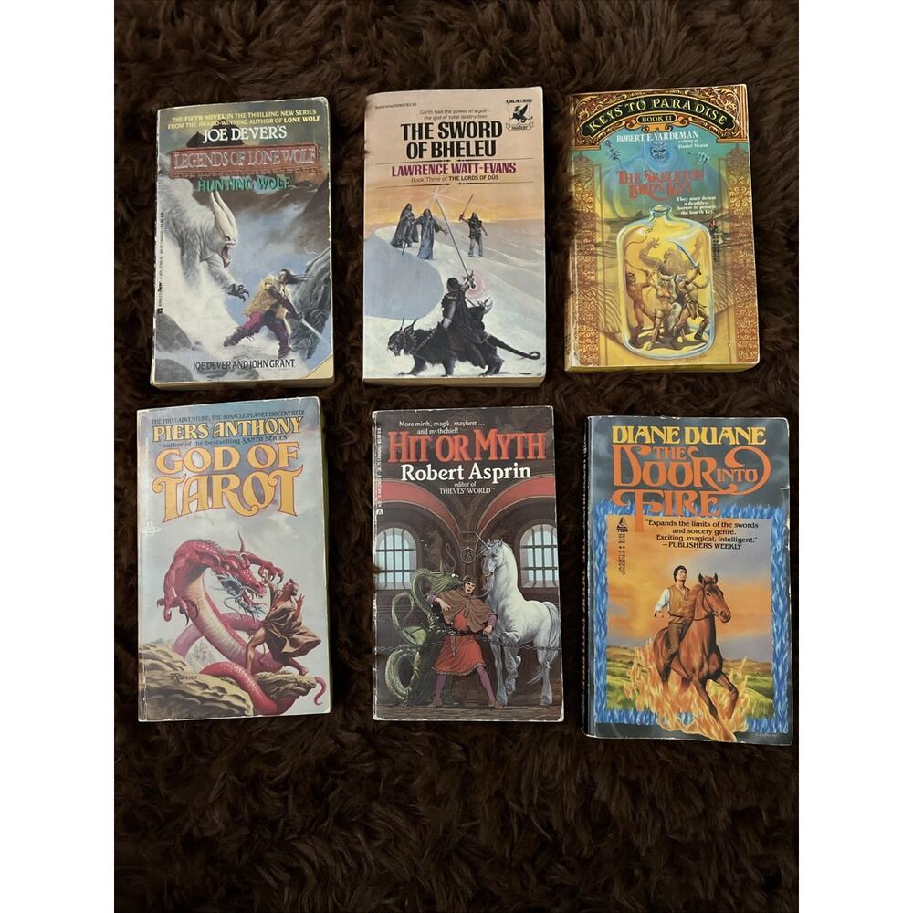 Lot of 6 Science Fiction Fantasy Books Vintage 1980s Paperback